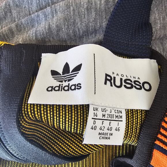 Adidas x Paolina Russo Knit Corset Dress Navy / Orange Multi Size M - Picture 8 of 9